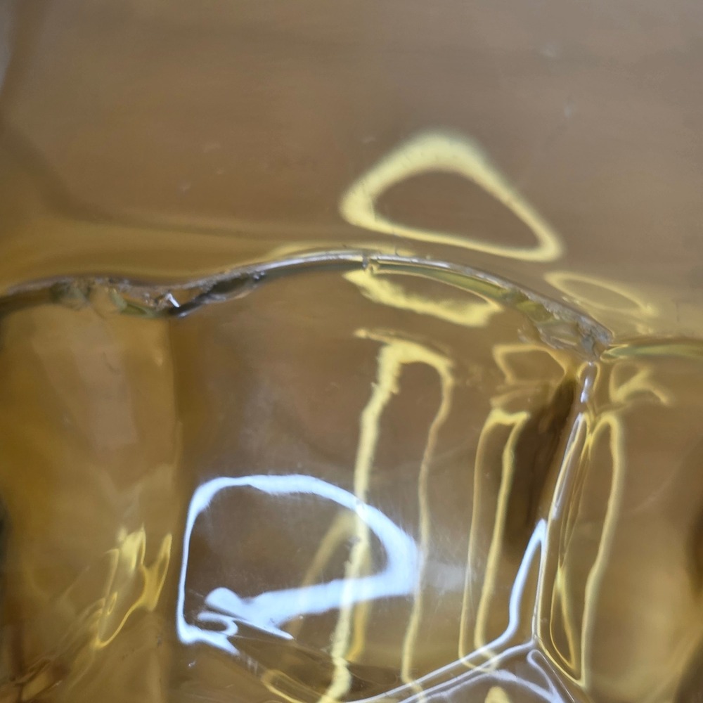 4 Vintage Anchor Hocking Georgian Amber Topaz Honeycomb Flat Tumbler 9 oz Glass - Picture 5 of 6